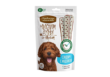 Лак-во д/с Деревенские лак-ва Сэндвич с индейкой 90г