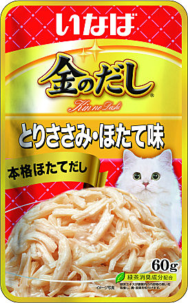 Корм д/к INABA пауч 60г Куриное филе/Гребешок