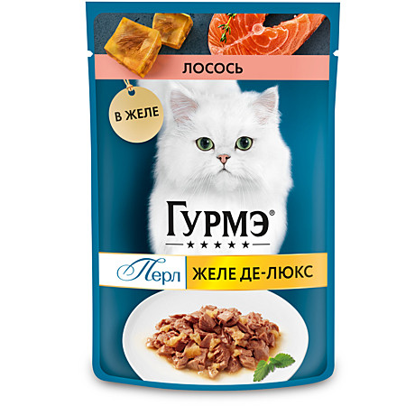 Корм д/к Gourme Перл ДеЛюкс пауч 75г Лосось/Желе
