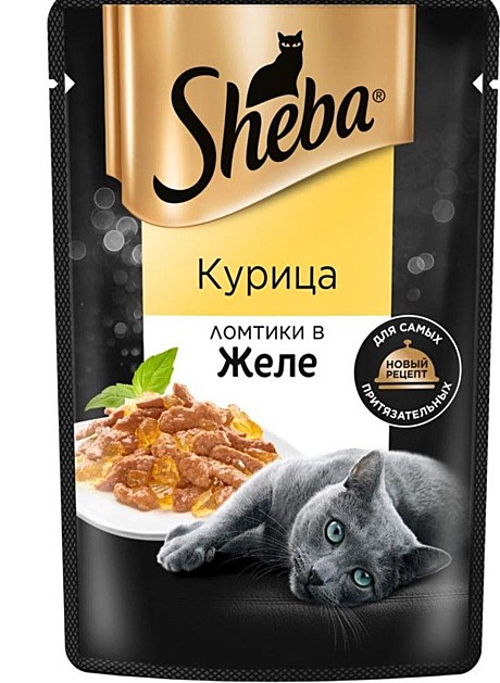 Корм д/к Sheba пауч 75г Курица/желе