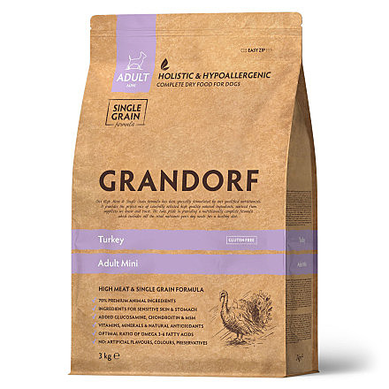 Корм д/с Grandorf Mini 3кг Индейка