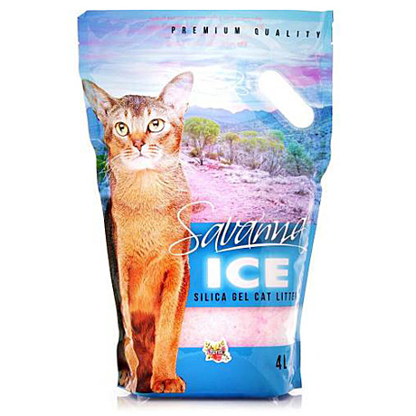 Наполнитель Savanna Ice 4л/1,8кг силикагель/цветочный