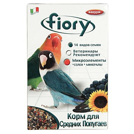 Корм д/сред.попугаев Fiory 800г