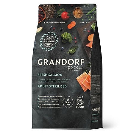 Корм д/к Grandorf Fresh Sterilised 2кг Лосось/Батат стерил.