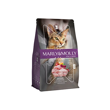 Корм д/к Marly&Molly 1,5кг Кролик д/стерил.