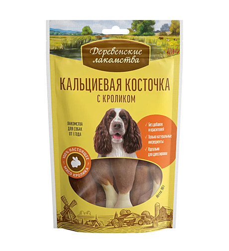 Лак-во д/с Деревенские лак-ва Кальцевая косточка с кроликом 90г