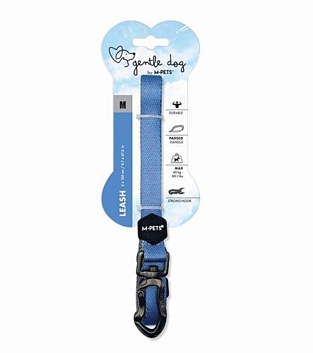 Поводок MPets Gentle М/2*120см/40кг/синий