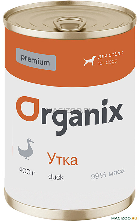 Корм д/с Organix Premium ж/б 400г Утка