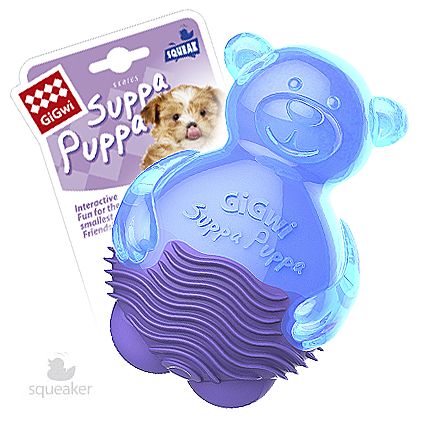 Игрушка д/с GiGwi Puppa Медведь с пищалкой 9см