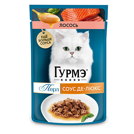 Корм д/к Gourme Перл ДеЛюкс пауч 75г Лосось/Соус