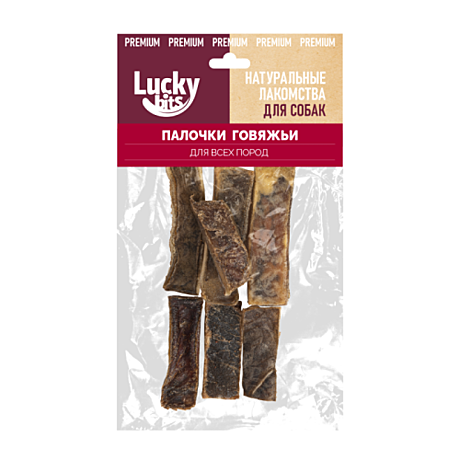 Лак-во д/c Lucky bits Говяжьи палочки 40г