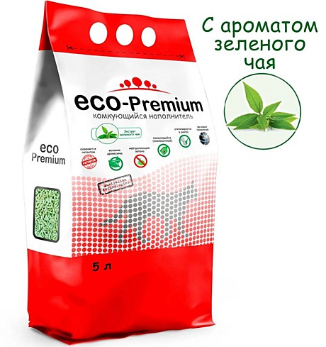 Наполнитель ECO-Premium Зеленый чай 5л древес/ком./смыв. 