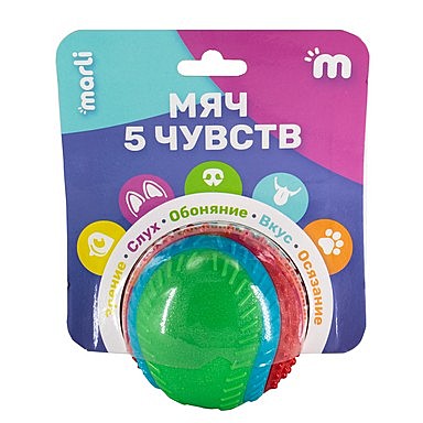 Игрушка д/с Каскад Marli МЯЧ 5 чувств термопластичный