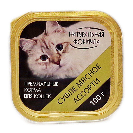 Корм д/к Натуральная формула лам. 100г Суфле Мясное ассорти