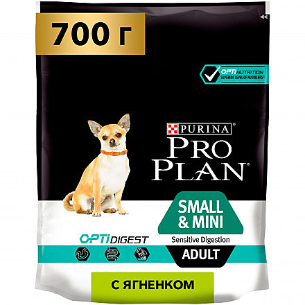 Корм д/с Pro Plan Small&Mini 700г Ягненок здор/пищевар.