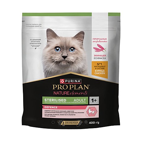 Корм д/к Pro Plan Nature Elements Defence 400г Курица