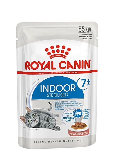 Корм д/к RC Indoor Sterilised 7+ пауч 85г соус