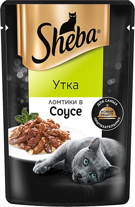 Корм д/к Sheba пауч 75г Утка/соус