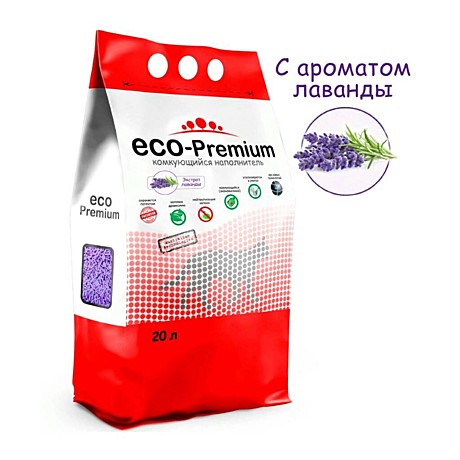 Наполнитель ECO-Premium Лаванда 20л древес/ком./смыв. 