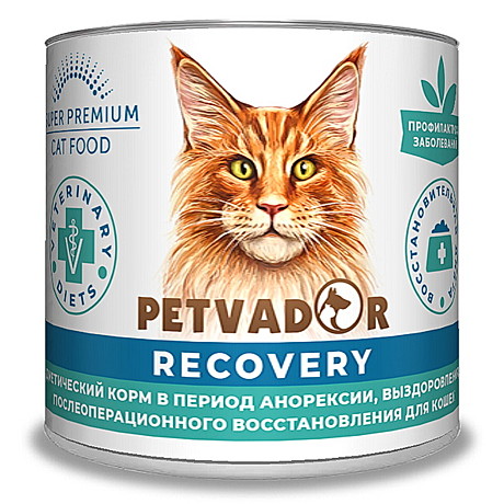 Корм д/к Petvador ж/б 240г Recovery Восстанов.диета
