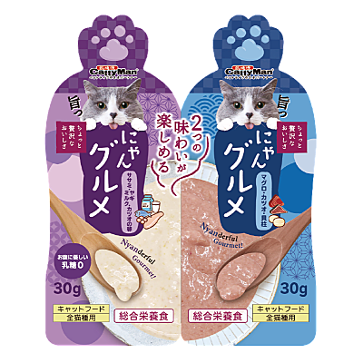 Корм д/к CattyMan 2*30г Пюре с Гребешком/Икрой тунца