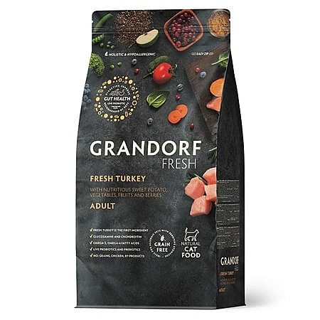 Корм д/к Grandorf Fresh Adult 2кг Индейка/Батат