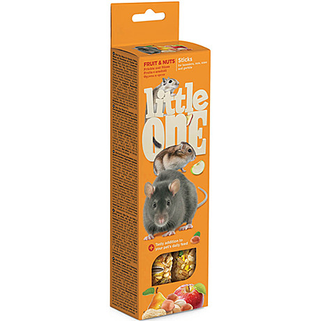 Лак-во д/мел.грызунов Little One Палочки Фрукты/Орехи 2*60г