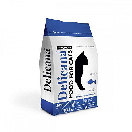 Корм д/к Delicana 400г Лосось