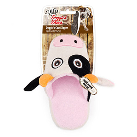 Игрушка д/с All For Paws Shoes Тапок-Корова 21,8см/пищалка