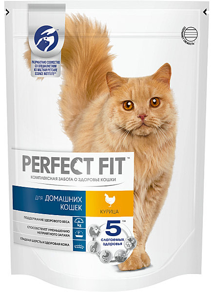 Корм д/к Perfect Fit 650г Курица д/домаш.