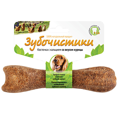 Лак-во д/с Зубочистики Косточка/курица 95г сред.пород