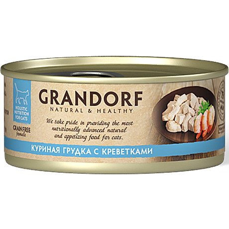 Корм д/к Grandorf ж/б 70г Куриная грудка/Креветка