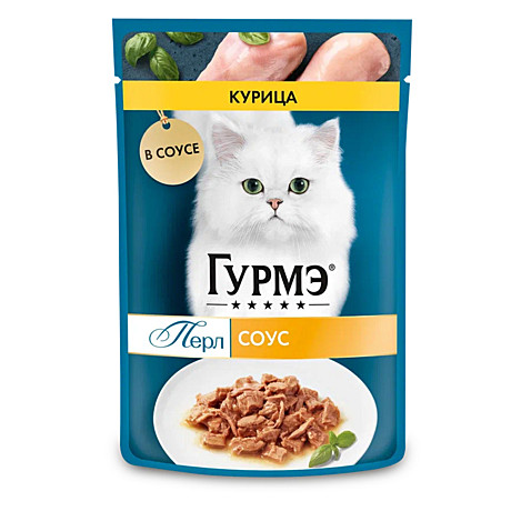 Корм д/к Gourme Перл пауч 75г Курица/Соус