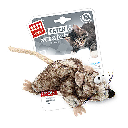 Игрушка д/к GiGwi Catch Мышка с кош.мятой 8см