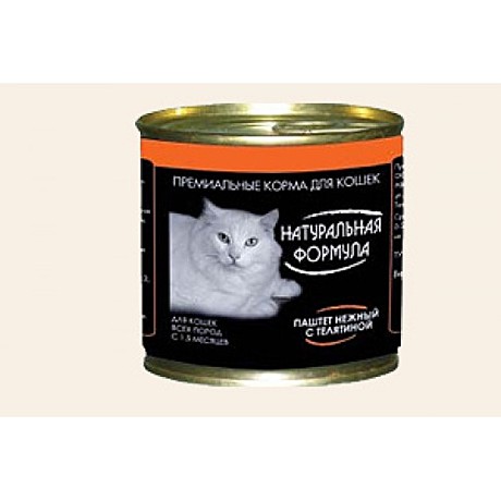 Корм д/к Натуральная формула ж/б 250г Телятина/паштет