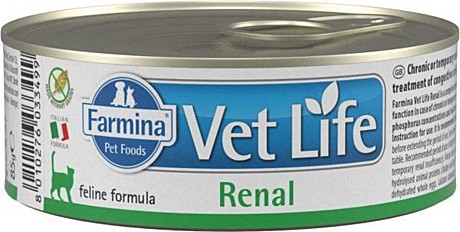 Корм д/к Farmina Vet Life Cat Renal ж/б 85г При почечной нед-ти