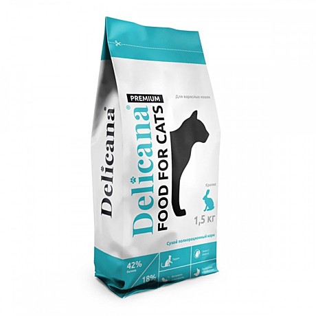 Корм д/к Delicana 1,5кг Кролик