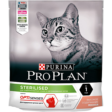 Корм д/к Pro Plan Stelised 400г Лосось д/органов чувств