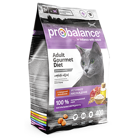 Корм д/к ProBalance Gourmet Diet 400г Говядина/Ягненок