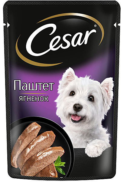 Корм д/c Cesar пауч 85г Ягненок/Паштет