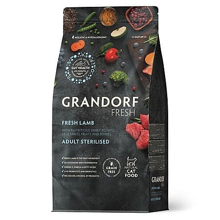Корм д/к Grandorf Fresh Sterilised 2кг Ягненок/Батат стерил.