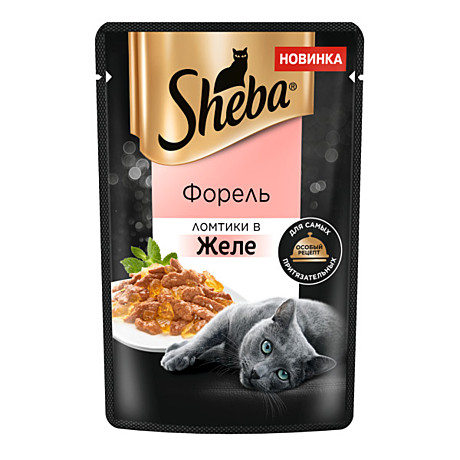 Корм д/к Sheba пауч 75г Форель/желе