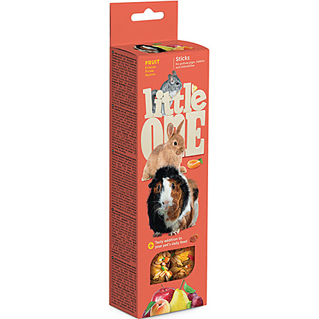 Лак-во д/круп.грызунов Little One Палочки Фрукты 2*60г
