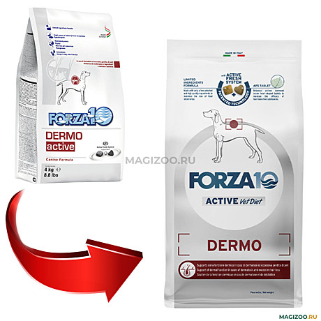 Корм д/с Forza10 Active Dermo 4кг При заболеваниях кожи