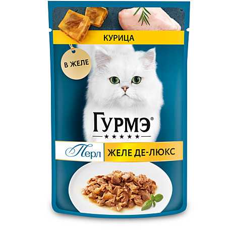 Корм д/к Gourme Перл ДеЛюкс пауч 75г Курица/Желе