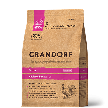 Корм д/с Grandorf Medium/Maxi 10кг Индейка