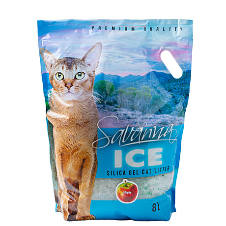 Наполнитель Savanna Ice 8л/3,2кг силикагель/яблоко