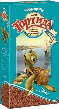 Корм д/вод.молодых черепах Тортила-Мини гранулы 90г