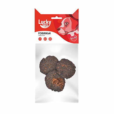 Лак-во д/c Lucky bits Медальоны из говядины 40г