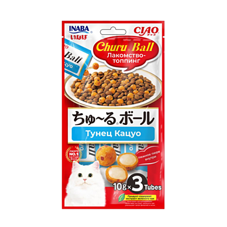 Лак-во-топинг д/к Inaba Ball Шарики Тунец Кацуо 3*10г